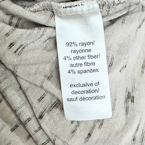 Maurices 24/7 Striped Sleeve Tunic Tee Beige S - Picture 6 of 7